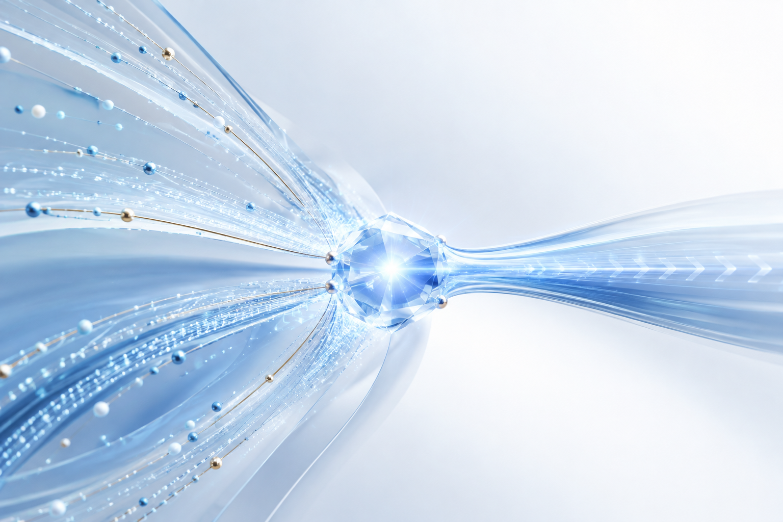 Data streams converging into an intelligent decision core